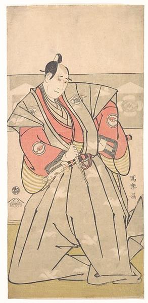Kabuki Actor Sawamura Sōjūrō III as Soga Jūrō Sukenari, 1794 - Тосюсай Сяраку
