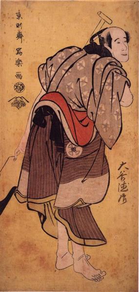 Kabuki Actor Ōtani Tokuji as Monogusa Tarō, 1794 - 東洲齋寫樂