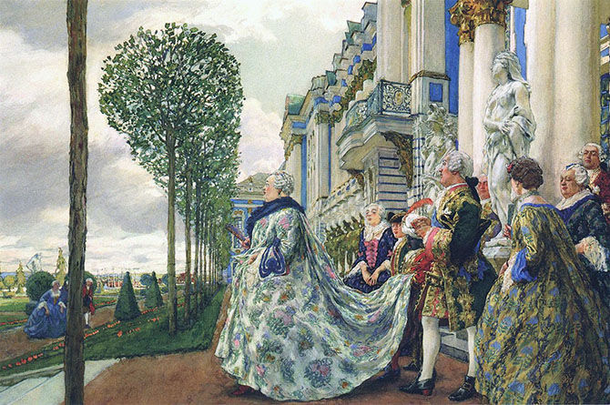 Elizabeth of Russia in Tsarskoye Selo, 1905 - Eugène Lanceray