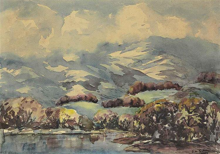 Untitled Landscape, 1952 - SM Sultan