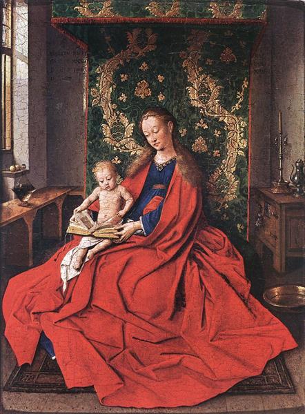 The Ince Hall Madonna (The Virgin and Child Reading), 1433 - Jan van ...