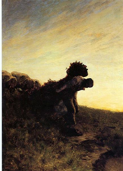 The last effort of the day, 1884 - Giovanni Segantini