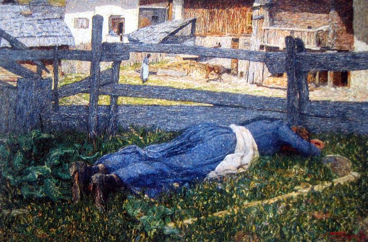 Ruhe Im Schatten, 1892 - Giovanni Segantini