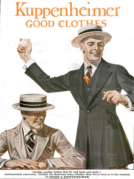 Kuppenheimer Ad from March 12, 1920 Country Gentleman, 1920 - J. C. Leyendecker