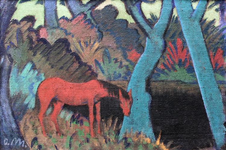 Gypsy Horse at Black Water, 1928 - Отто Мюллер