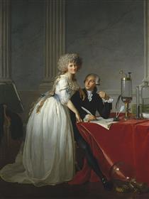 Retrato de Antoine Lavoisier e sua mulher - Jacques-Louis David