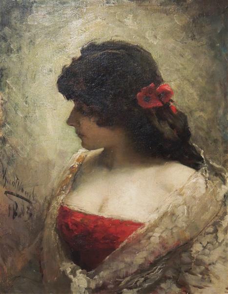Woman's Portrait, 1883 - Леон Ян Вычулковский