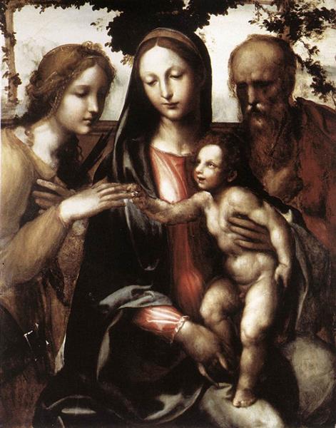 The Mystic Marriage of St Catherine, 1540 - Giovanni Antonio Bazzi