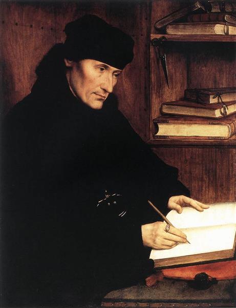 Portrait of Erasmus of Rotterdam, 1517 - Квентин Массейс