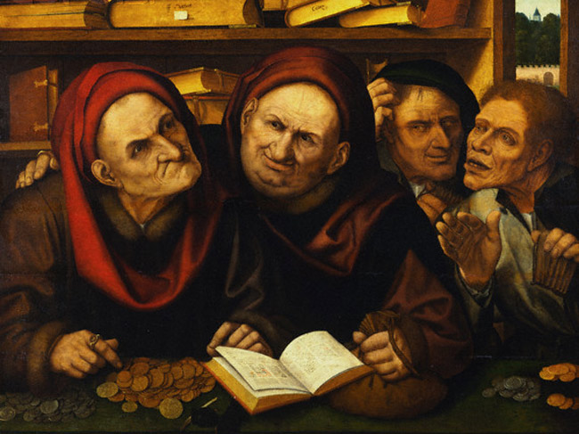 the Moneylenders, 1520 - Quentin Metsys
