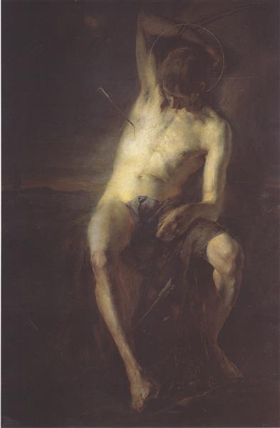 Der Heilige Sebastian, 1887 - Albin Egger-Lienz