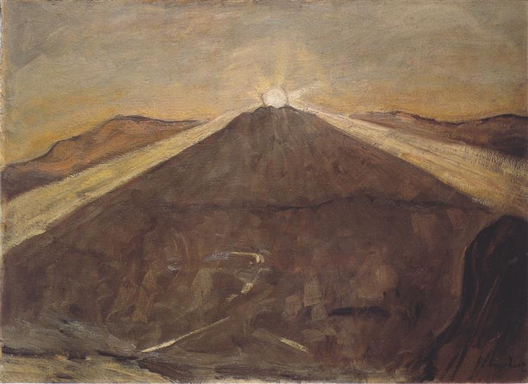 Sonnenuntergang Auf Der Mendel, 1919 - Альбін Еггер-Лінц