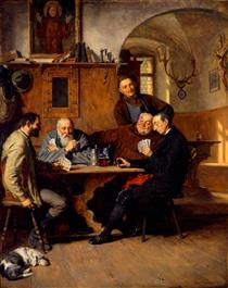The Card Players - Эдуард фон Грютцнер