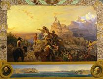 Westward the Course of Empire Takes Its Way (mural study for U.S. Capitol) - Эмануэль Лойце