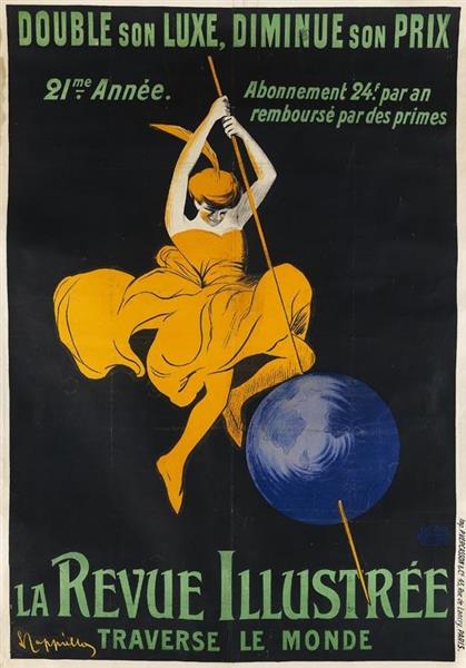 La "revue Illustrée" Traverse Le Monde, Affiche De Leonetto Cappiello (1906)., 1906 - Leonetto Cappiello