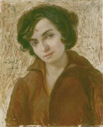 Portrait of Artist's Wife:Harika Lifij - Huseyin Avni Lifij