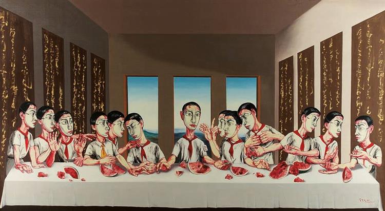 Тайная вечеря, 2001 - Zeng Fanzhi