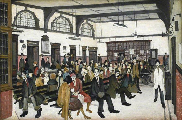 Ancoats Hospital Outpatients 'Hall, 1952 - LS Lowry