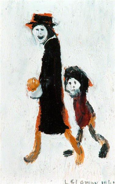 Two Figures - L. S. Lowry