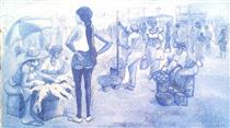 A Lady at Market - Olusola David, Ayibiowu