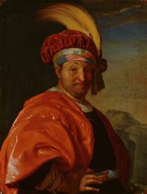 Portrait of a Man in Eastern Clothing - Frans van Mieris el Viejo