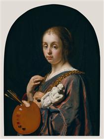 Pictura (an Allegory of Painting) - Frans van Mieris der Ältere