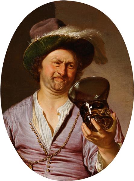 Self-portrait as a Merry Toper, 1673 - Frans van Mieris der Ältere