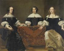 Portretten Van Drie Regentessen Van Het Leprozenhuis in Amsterdam - Ferdinand Bol