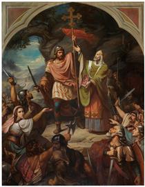 King Pelayo at the Battle of Covadonga - Luis de Madrazo y Kuntz