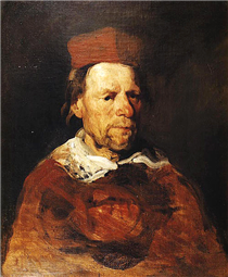 Man Wearing a Beret ("cardinal") - Piotr Michałowski
