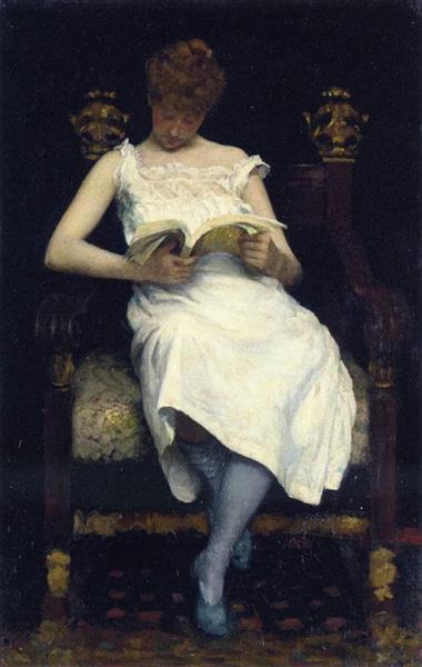 Girl Reading, 1893 - Эдвард Симмонс