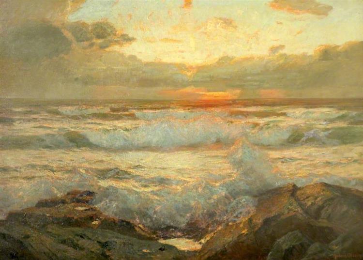Sea and Sunset Glow, 1914 - Albert Julius Olsson