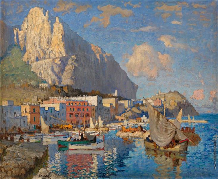 View of Capri, c.1926 - Konstantin Gorbatov