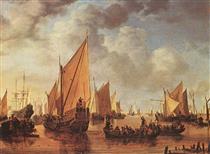 Visit of Frederick Hendriks II to Dordrecht in 1646 - Simon de Vlieger
