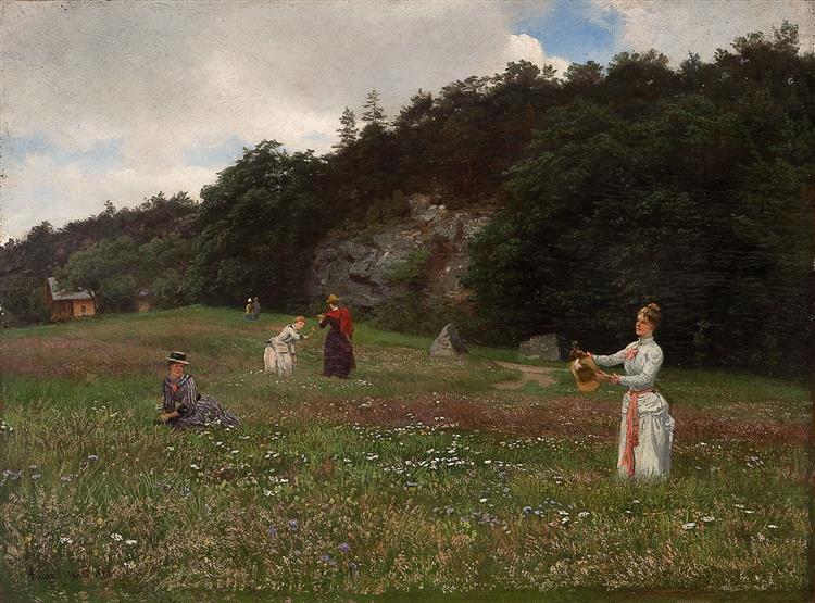 Engblomster, 1888 - Hans Fredrik Gude