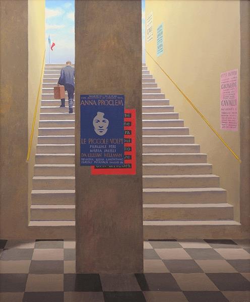 The Stairs, Florence Station II, 1984 - Jeffrey Smart