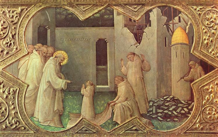 Scene from the Life of St. Benedict, 1414 - 洛倫佐·摩納哥