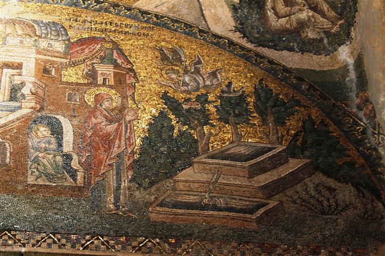 Annuciation to Anne Mosaic, c.1320 - 拜占庭馬賽克藝術