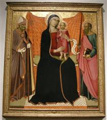 Madonna Col Bambino Tra I Santi Nicola E Paolo - Luca di Tommè
