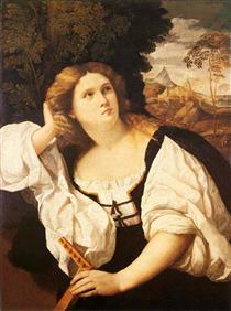 Lady with a Lute - Jacopo Palma, o Velho