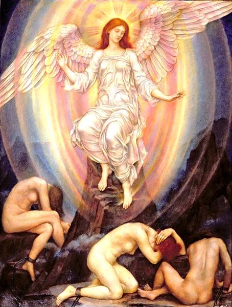The Light Shineth in Darkness and the Darkness Comprehendeth It Not, 1906 - Evelyn De Morgan