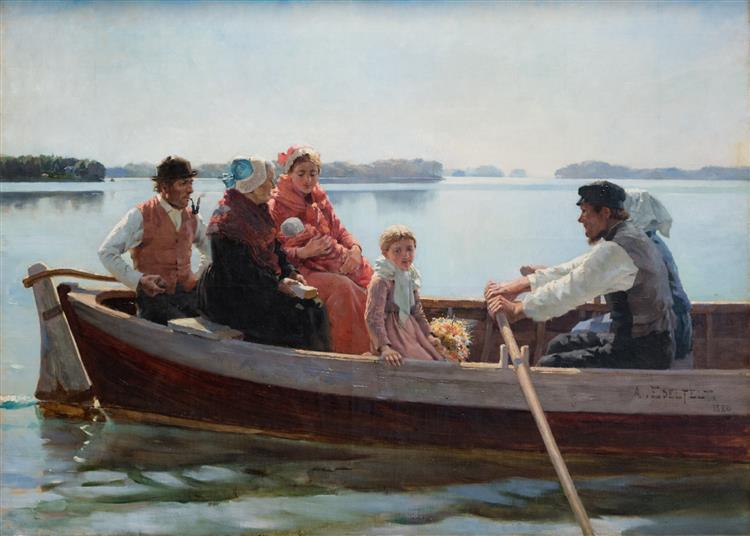 Going to the Christening, 1880 - Альберт Эдельфельт