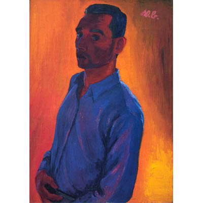 Self Portrait Before Orange, 1936 - Werner Berg
