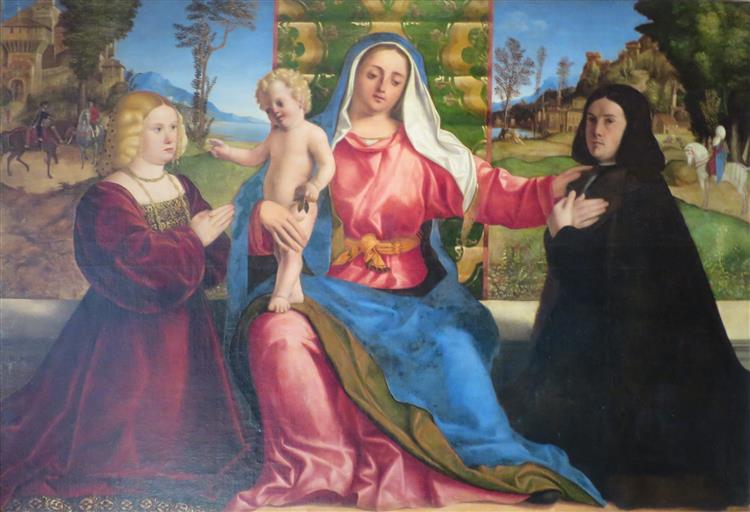 Madonna and Child with Donors - Jacopo Palma