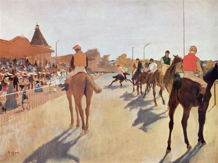 The Parade (Racehorses in Front of the Stands), 1866 - 1868 - Edgar Degas