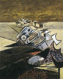 The Marshalling Yard at Trappes, France. Damage Done by RAF - Graham Sutherland
