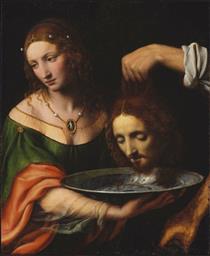 Salome with the Head of Saint John the Baptist - Бернардино Луини