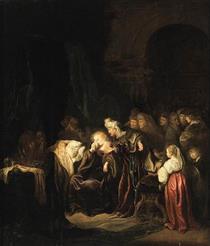 David and Batsheba mourning over Their Dead Son - Solomon Koninck