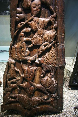 Wood Carved Ornaments for Tents Oseberg Viking Burial Grave, c.800 - Art viking