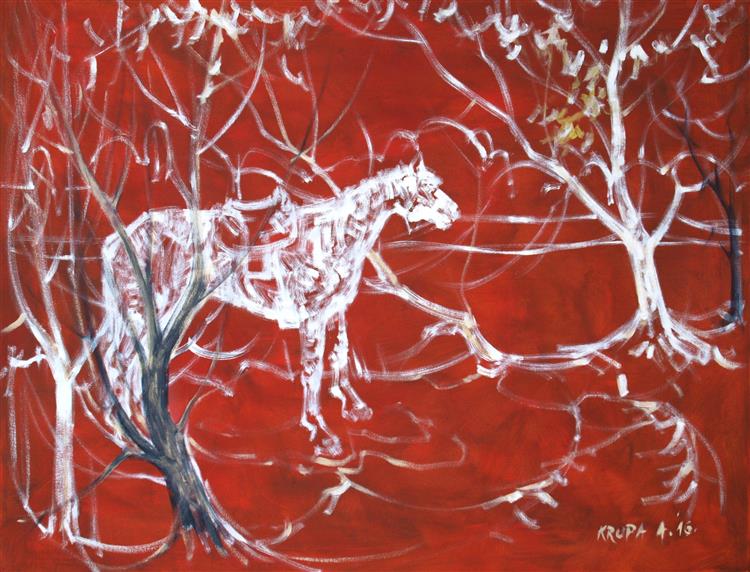 White Horse (Waiting for Marina), 2016 - Alfred Freddy Krupa